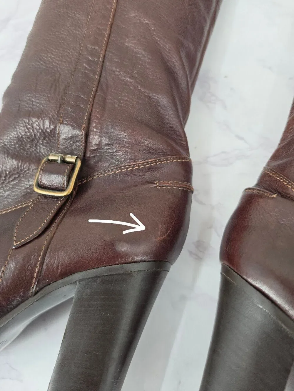J. Crew Women's Tall Brown Italian Leather Heeled Boots